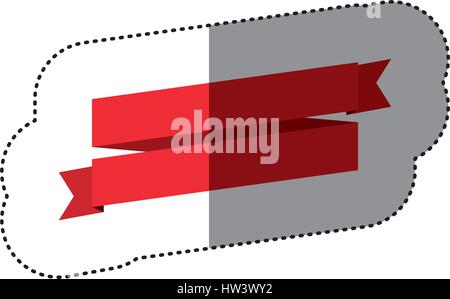 Farbe Aufkleber Red Ribbon von zwei Spiralen Stock Vektor