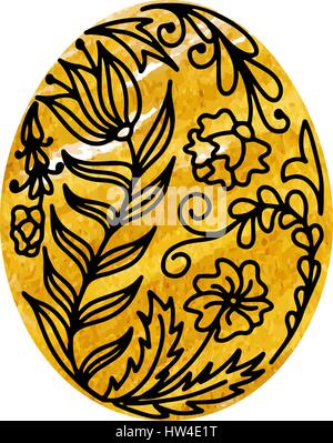 Frohe Ostern Schriftzug Ei. Vektor-illustration Stock Vektor