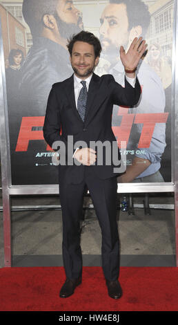 Film Premiere Faust kämpfen mit: Charlie Day wo: Los Angeles, California, Vereinigte Staaten von Amerika bei: 14. Februar 2017 Stockfoto