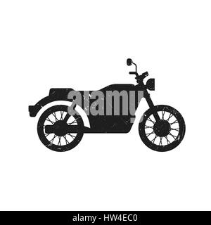 Klassische Motorrad-Grunge-silhouette Stock Vektor