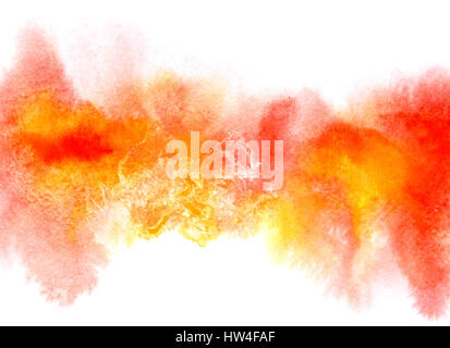 Bunte Diffluent Aquarell Streifen mit Flecken. Zusammenfassung Hintergrund. Lebendige Element für Ihr design Stockfoto