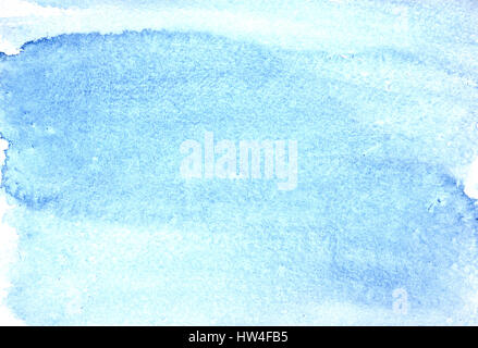 Blauen Aquarell abstrakt Hintergrund mit Textur des Papiers Stockfoto