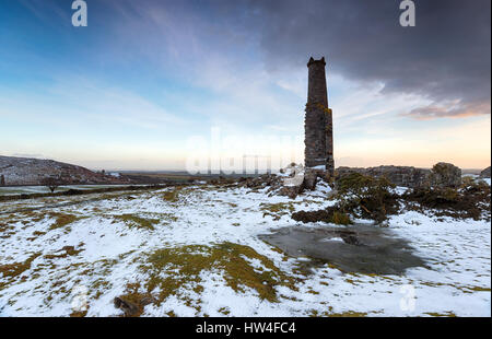 Alten Mine arbeiten am Fuß des Hügels Caradon an Schergen auf Bodmin Moor in Cornwall Stockfoto