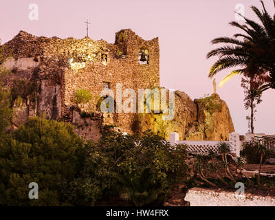 Einsiedelei Virgen de la Peña. Weiße Dorf Mijas Pueblo. Provinz Malaga an der Costa del Sol. Andalusien im Süden Spaniens. Europa Stockfoto