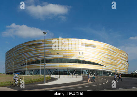 Außenansicht des Derby Arena, UK. Stockfoto