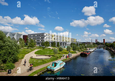 Hier Aufbau Ost bei Queen Elizabeth Olympic Park, Stratford, London, UK. Stockfoto