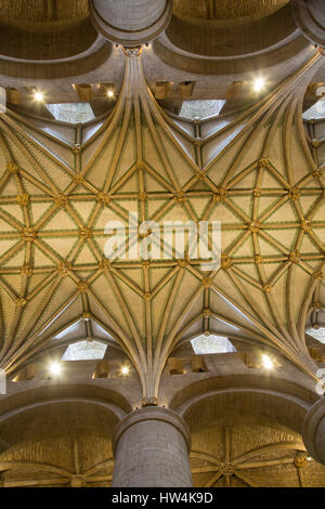 Decke von Tewkesbury Abbey Church, England; UK Stockfoto