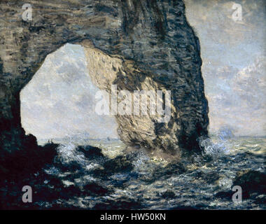 Claude Monet (1840-1926). Französischer Maler. Impressionismus. La Manneporte (Etretat), 1883. Öl auf Leinwand. Die Küste der Normandie. Metropolitan Museum of Art. New York. USA. Stockfoto