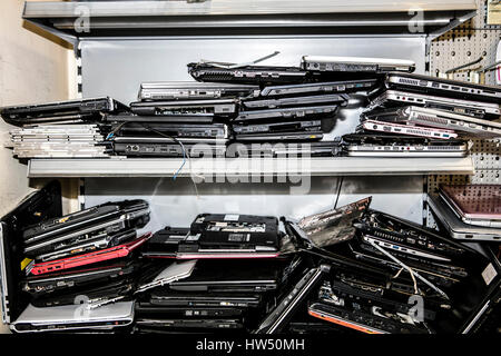 Redundante Laptops Stockfoto