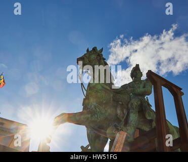 Reiterstandbild von König Karl XIV Johan von Bengt Erland Fogelberg, Stockholm, Schweden, Scandinavia Stockfoto