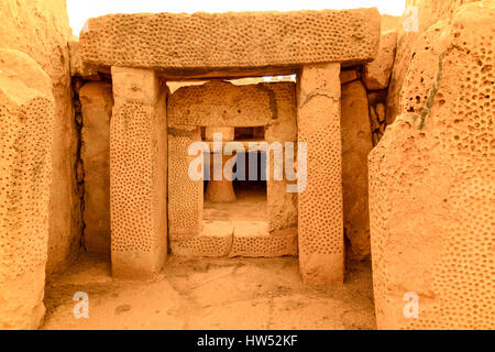 Prähistorische Tempel Mnajdra - Malta Stockfoto