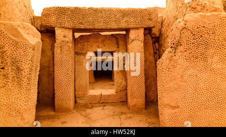 Prähistorische Tempel Mnajdra - Malta Stockfoto