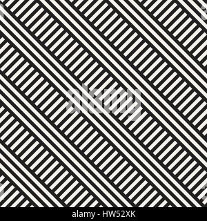 Interlacing parallele Streifen. Monochrome Musterdesign Vektor. Stock Vektor