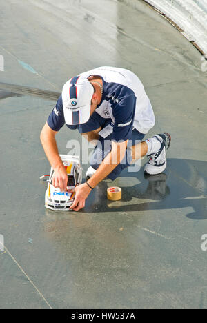 ROM, ITALIEN - 23. JUNI 2007. BMW 320si Sccale Modell Racing Test Sauber Bmw Rom Festival mit Fahrer Stockfoto