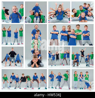 Die Kinder tanzen, Schule, Ballett, Hiphop, street, funky und moderne Tänzer Stockfoto