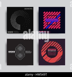 Abstrakte Posers Kunst Grafik Hintergründe Stock Vektor