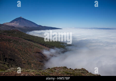 Berggipfel, Pico del Teide über den Wolken Stockfoto