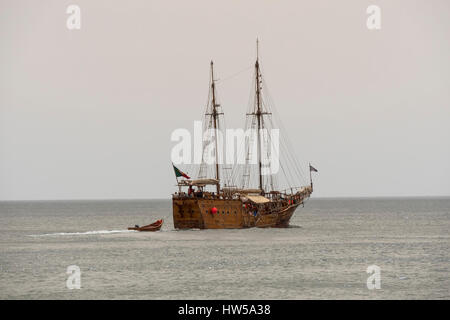 Galeone auf dem Meer, touristischen Schiff Stockfoto