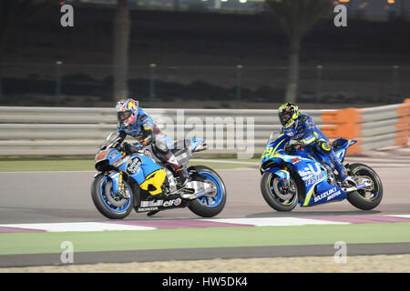 12. März 2017, Losail International Circuit.  Katar Jack Miller für Marc VDS Honda fährt während der Schlusstag der Qatar MotoGP Wintertest in Losail Intern Stockfoto