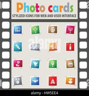 Ostern-Web-Symbole für User Interfacedesign Stock Vektor