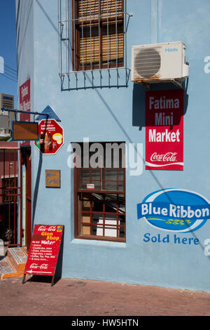 Essen Mini-Markt, Bo-Kaap, malaiische Viertel, Cape Town, Südafrika Stockfoto