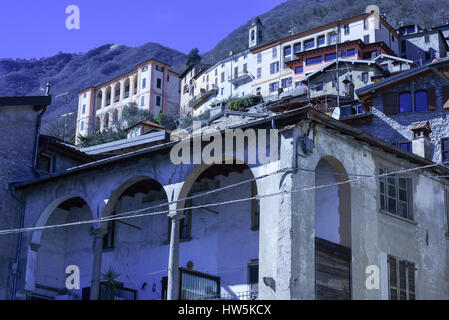 Oria, Italien 10. März 2017: San Mamete ist ein kleines Dorf in der Gemeinde Valsolda am Luganersee Provinz Como, Italien Stockfoto