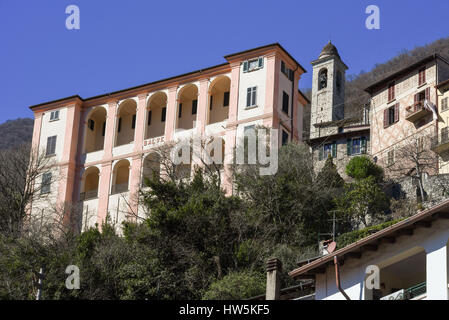 Oria, Italien 10. März 2017: San Mamete ist ein kleines Dorf in der Gemeinde Valsolda am Luganersee Provinz Como, Italien Stockfoto
