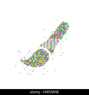 Abstrakte Pinsel für Malerei Splash farbige Kreise. Foto-Illustration. Stockfoto