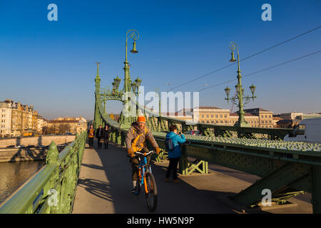 Freiheit oder Freiheit Brücke über die Donau. Budapest Ungarn, Südost-Europa Stockfoto