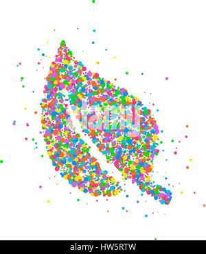 Grünes Blatt abstrakte Symbole natürliche setzen auf weißem Hintergrund. Vektor-Illustration. Stock Vektor