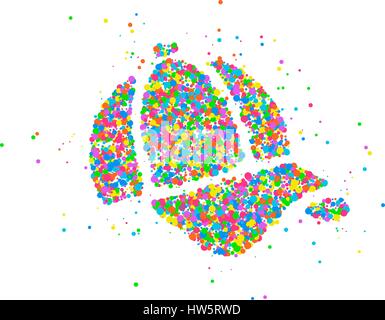 Abstrakte Baseball cap splash bunte Kreisen. Vektor-Illustration. Stock Vektor