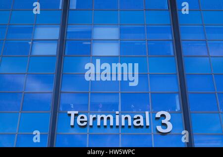 Dänemark, Zealand, Kopenhagen, Kopenhagen Intertnational Flughafen, äußere des Terminal 3 Stockfoto