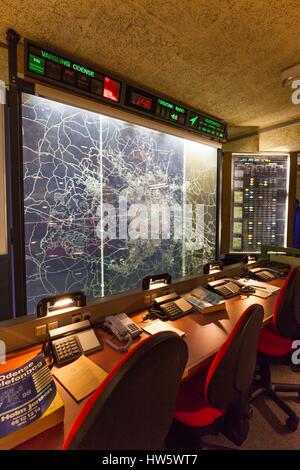 Dänemark, Fünen, Odense, Odense Bunkermuseum, Zeit des Kalten Krieges Zivilschutz Bunker Interieur Stockfoto