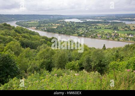 Frankreich, Seine Maritime, Barneville-Sur-Seine, regionale Naturpark der Schleifen des Seine-Normandie Anzeigen der Schleifen in Barneville-Sur-Seine Stockfoto