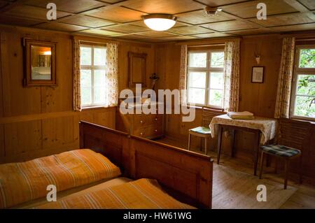 Österreich Vorarlberg große Walser Tal Buchboden H⌠tel Historique Rothenbrⁿnnen historisches Hotel Rothenbrunnen Biosphärenpark Stockfoto