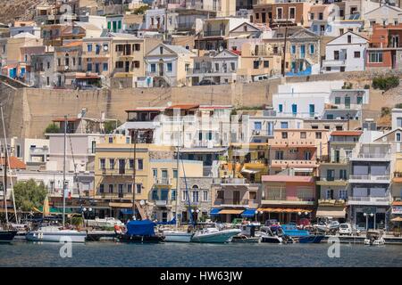 Griechenland, Dodekanes Inselgruppe, Kalymnos Insel Pothia ist die grösste Stadt der Insel und den Haupthafen Stockfoto