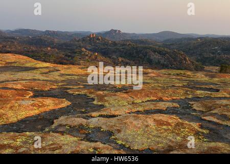 Simbabwe Matabeleland South Provinz Matobo oder Matopos Hills National Park Weltkulturerbe von UNESCO Felsformation auf Stockfoto