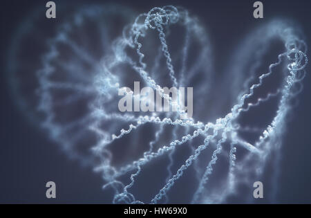 Desoxyribonukleinsäure (DNA) Molekül, Abbildung. Stockfoto