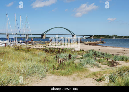 Fehmarnsundbridge und Fehmarnbelt Stockfoto