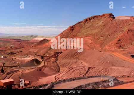 Eisenerz Grube Grube Pilbara Region Western Australia Stockfoto