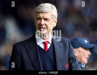 Arsenal-Trainer Arsene Wenger während der Premier-League-Spiel bei The Hawthorns, West Bromwich. Stockfoto