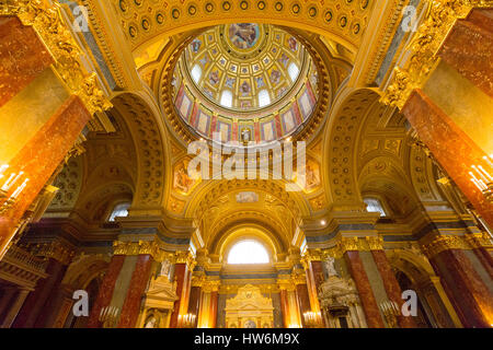 Innenraum St. Stephan Basilika Szent Istvan Bazilika. Budapest Ungarn, Südost-Europa Stockfoto