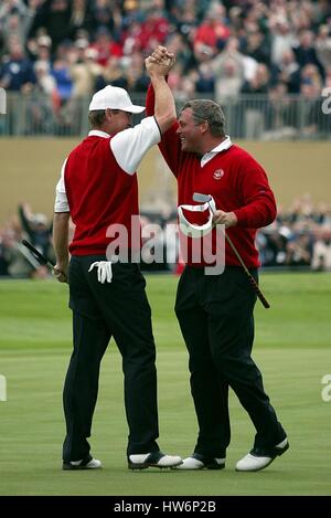 THOMAS Björn & DARREN CLARKE Europas RYDERCUP 02 27. September 2002 Stockfoto