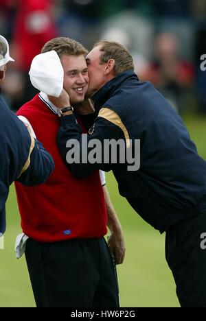 LEE WESTWOOD & THOMAS BJORN Europas RYDERCUP 02 27. September 2002 Stockfoto