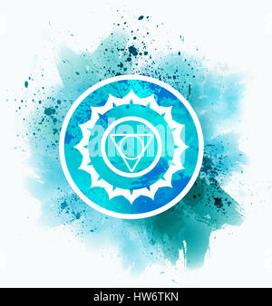 Vishuddha-Chakra-symbol Stockfoto