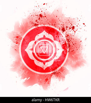 Muladhara-Chakra-symbol Stockfoto