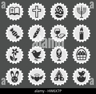 Ostern-Web-Symbole für User Interfacedesign Stock Vektor
