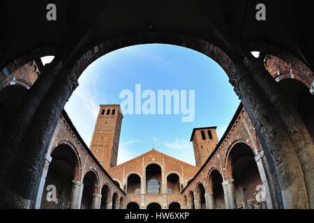 Basilika Saint-Ambrogio, Mailand, Italien Stockfoto