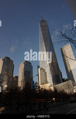 World Trade Center und Nachbargebäuden, Downtown New York City, USA Stockfoto