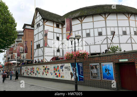 Shakespeares Globe Theater, Bankside, Southwark, South Bank, London City, England, Vereinigtes Königreich Stockfoto